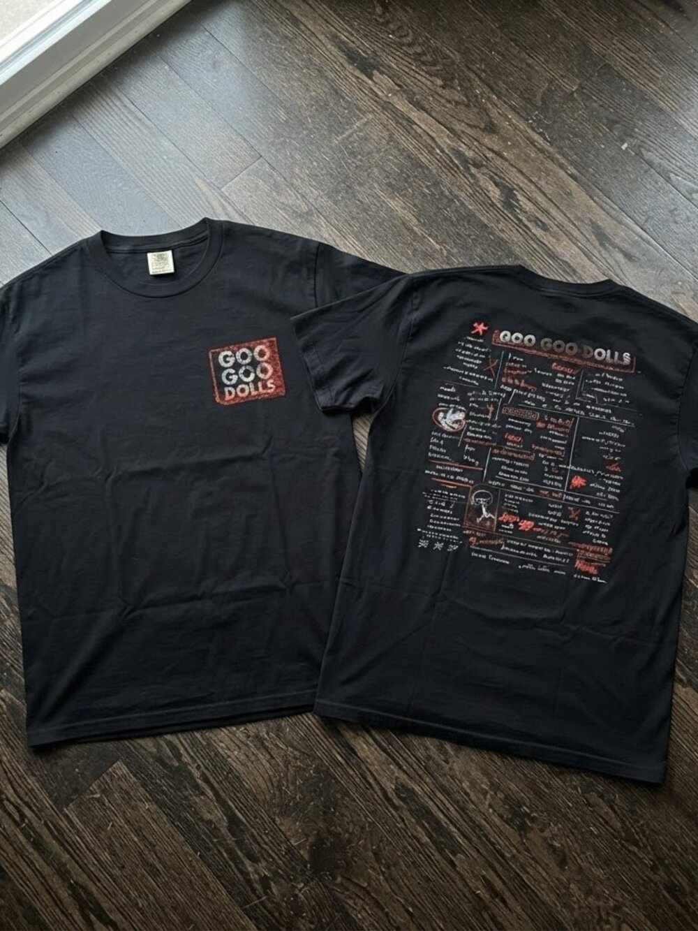 Goo Goo Dolls Summer Tour 2026 Lyrics Double Sided Reprint T-Shirt